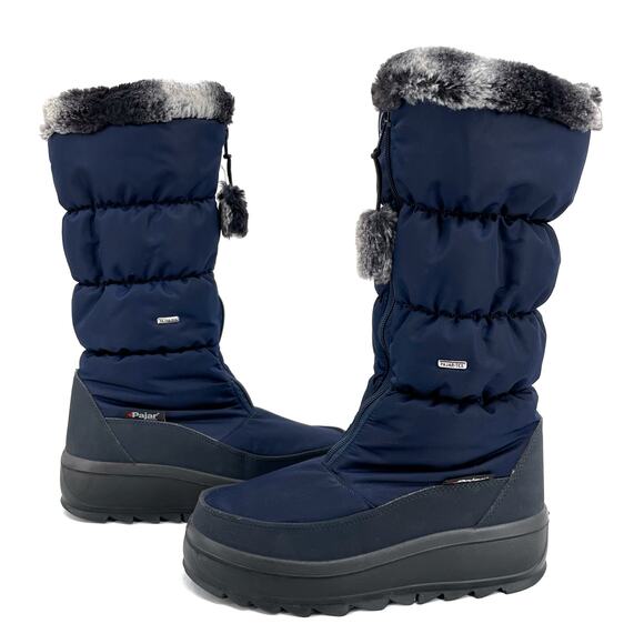 Pajar Toboggan Navy Blue Winter Snow Boots Insulated Cold Weather EU 39 | US 8.5 - Picture 1 of 16